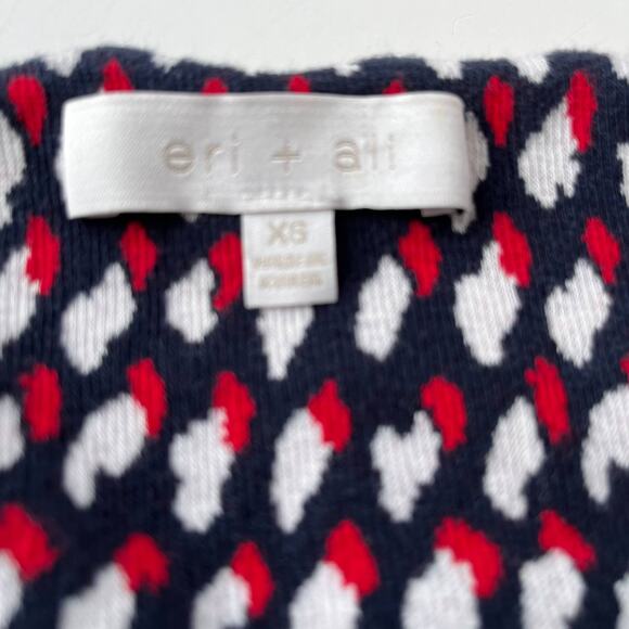 Eri Ali Effie Peplum Knit Womens Top Sz XS Retro Mod Cottagecore Anthropologie - Picture 11 of 14